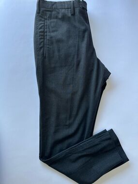 PRADA Wool Blend Trousers Charcoal Grey Made in Italy Size IT 50 (US 34) / L 40